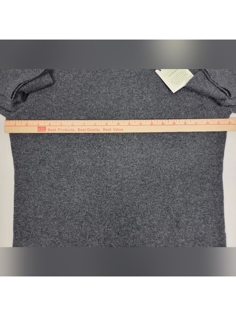 NEW Garnet Hill Cashmere Boatneck Sweater Dress Gray Women's Size Large L NEW - Picture 7 of 11